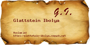 Glattstein Ibolya névjegykártya