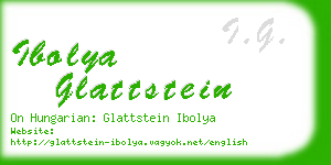 ibolya glattstein business card